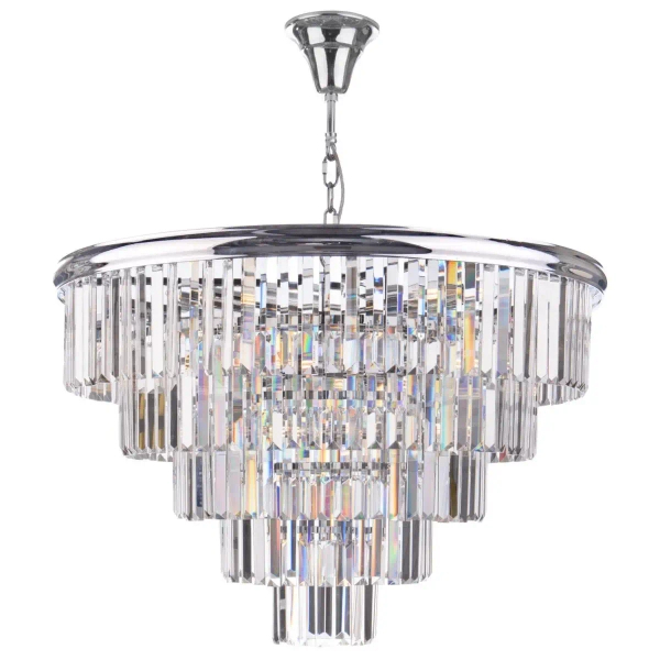 Kryształowa lampa wisząca Eulalia EUL1250 glamour kryształki chrom
