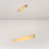 Lampa wisząca listwa podłużna metalowa LED 23W 3000K złota Step OUTLET
