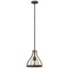 Rustykalna lampa wisząca Middlefield HK-MIDDLEFIELDP1 drewniana rdzawa