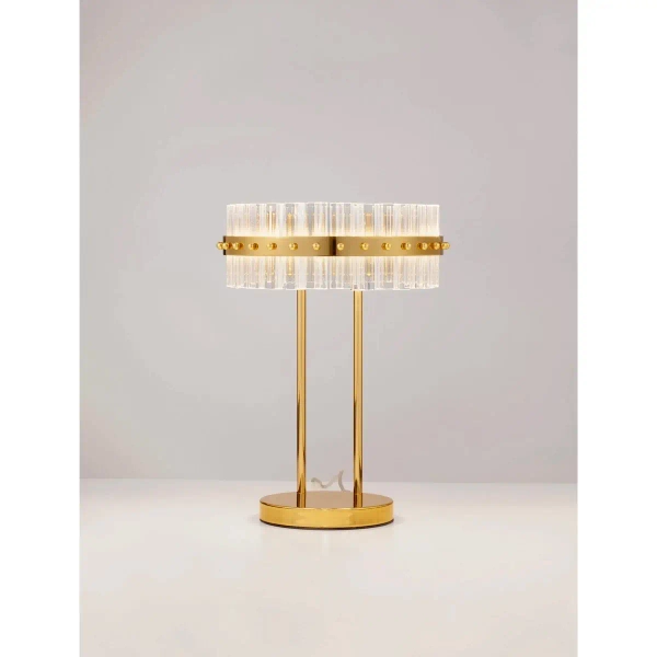 Kryształowa lampa stołowa BRIOLVO LE45103 LED 23W 3500K glamour złoty