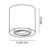 Downlight do sypialni XENO 325389 podłużna tuba biała złota