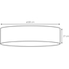 LAMPA sufitowa SPACE XL 30654901 Kaspa abażurowa OPRAWA plafon okrągły biały