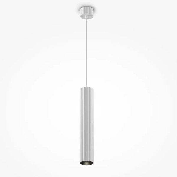 Minimalistyczna sufitowa lampa Calipso P106PL-01-GU10-W tuba biała