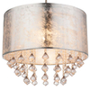 LAMPA wisząca AMY 15188H3 Globo abażurowa OPRAWA z kryształkami zwis glamour crystal srebrny przezroczysty