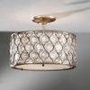 Sufitowa lampa glamour Lucia FE-LUCIA-SF kryształowa srebrna