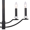 Antyczna LAMPA wisząca HIMS 310507 Polux metalowy ZWIS świecznikowy do salonu loft czarny