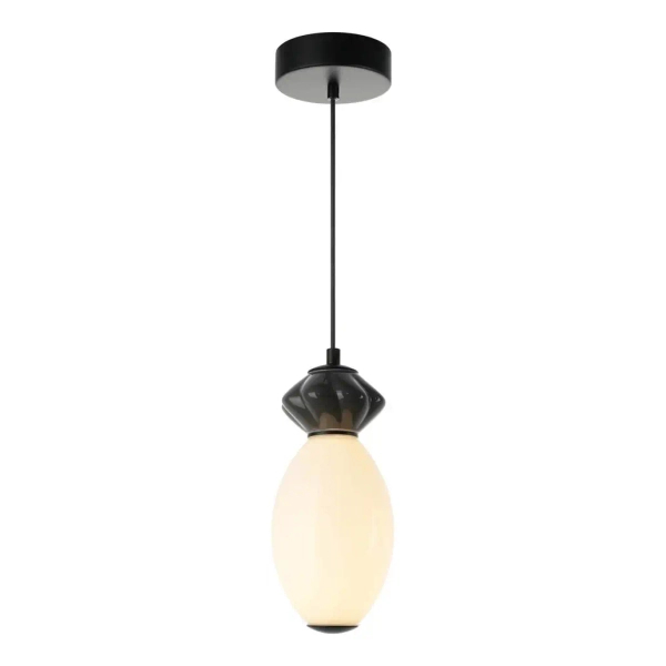 Lampa wisząca do sypialni Balos PND-94921-1B-BK LED 7W 3000K ceramiika czarna
