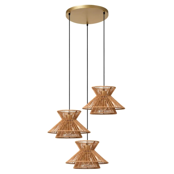Kaskadowa lampa zwis TASMAN 10420/03/72 Lucide eco beżowa mosiądz