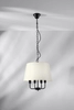 Salonowa lampa wisząca Pasteri 31-01368 Candellux abażurowa beż czarna