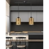 Lampa wisząca do salonu COX 32-59352 szklana tuba złoty czarny