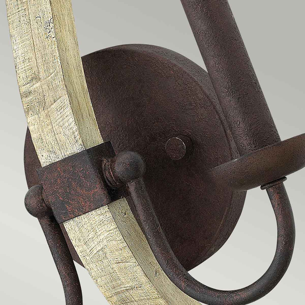 Ścienna lampa do salonu Middlefield HK-MIDDLEFIELD2 rustykalna czarna