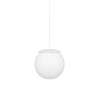 Szklana lampa wisząca KUUL KLE111P0 biała kula 1xE27 do salonu