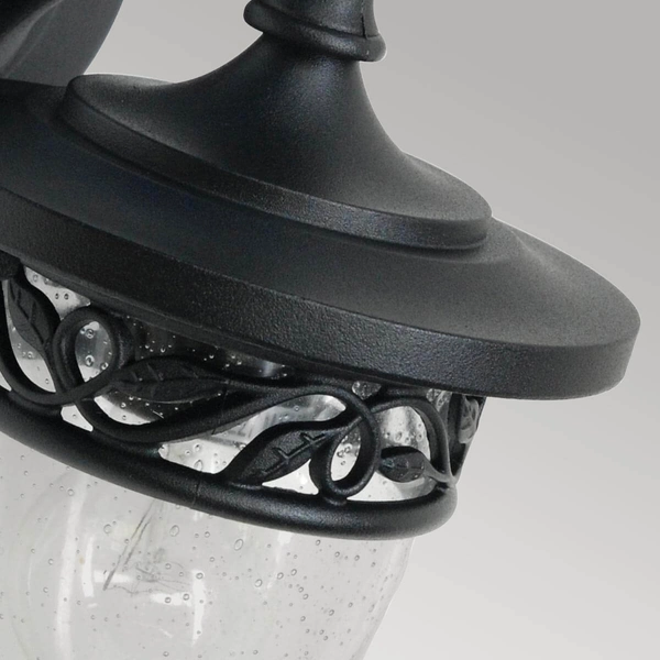 Elewacyjny kinkiet na ścianę Burford GZH-BF2 IP44 szklany czarny