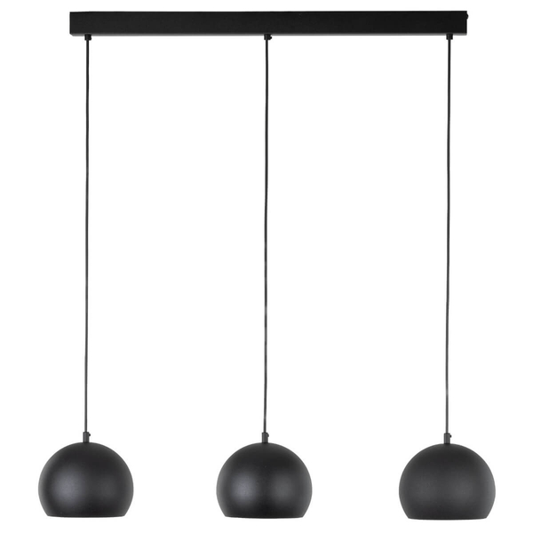 Lampa zwisowa na listwie Zoe 10169 nad stół round kule czarna