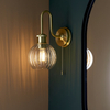 Lampa ścienna szklana kula L&-195507 Light& do czytania IP44 mosiądz