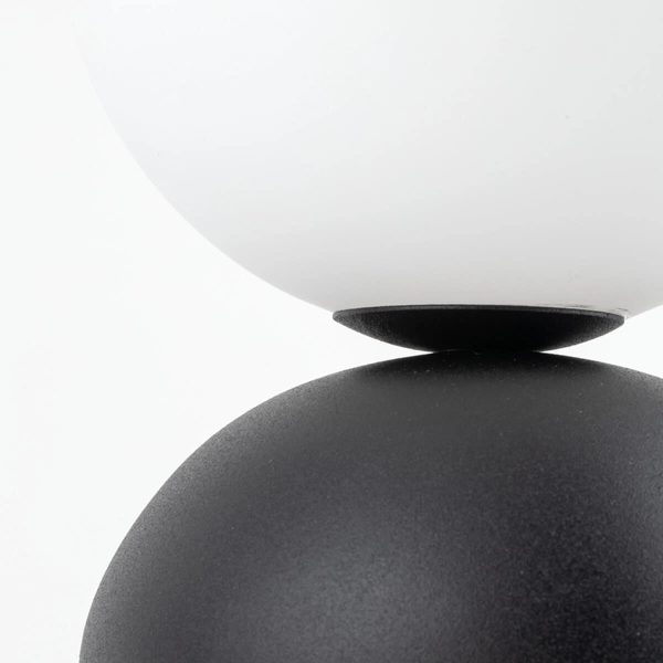 Biurkowa lampka Miki 16044 bubble do gabinetu metalowa czarna biała