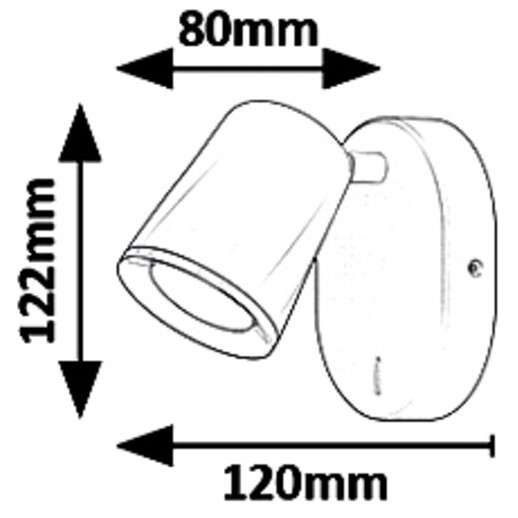 Ścienna LAMPA kinkiet SOLANGE 5045 Rabalux metalowa OPRAWA regulowana LED 6W 3000K reflektorek tuba biała złota