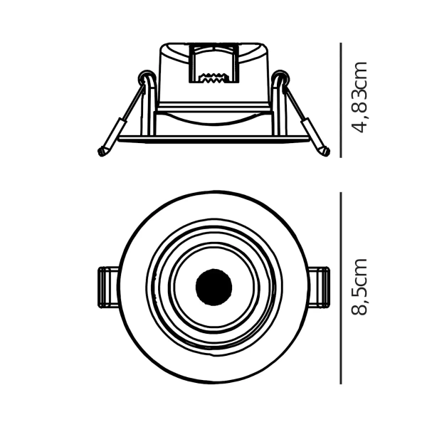 Sufitowe oczko wpustowe ROAR 84960001 LED 7W 3000K IP23 białe