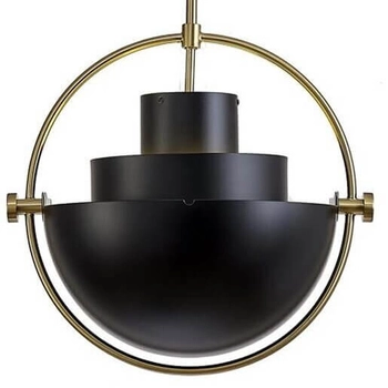 Modernistyczna lampa wisząca Mobile ST-8881 BLACK+BRASS Step art deco mosiądz czarny