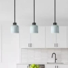Lampa wisząca nad stół York jasnoniebieska czarna 1xE27 metalowa do kuchni ELS-YORK-MP-BLK-PB
