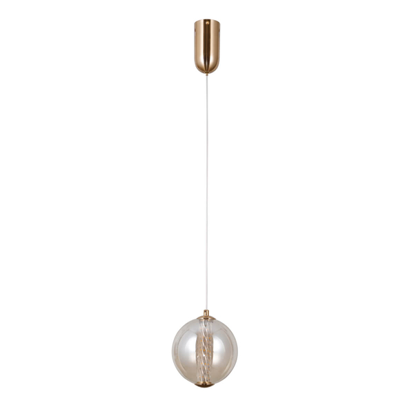 Lampa wisząca Butero PND-34359-S-HBR-AMB LED 6W 3000K bursztynowy złota