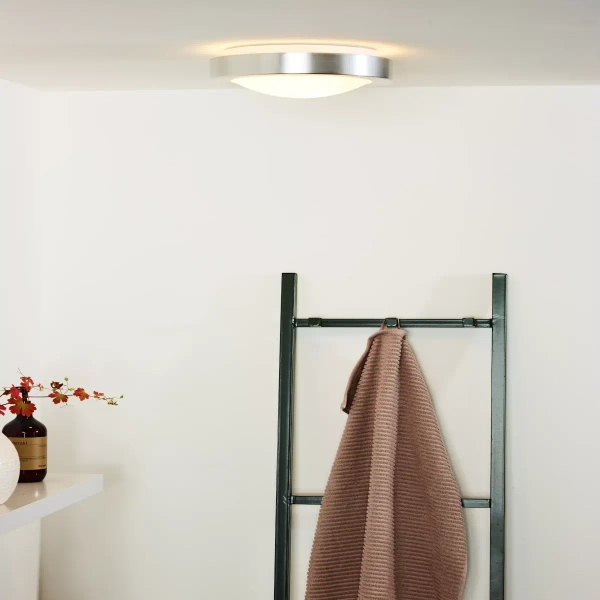 Metalowa lampa sufitowa Fresh 79158/01/12 Lucide do łazienki IP44 srebrna