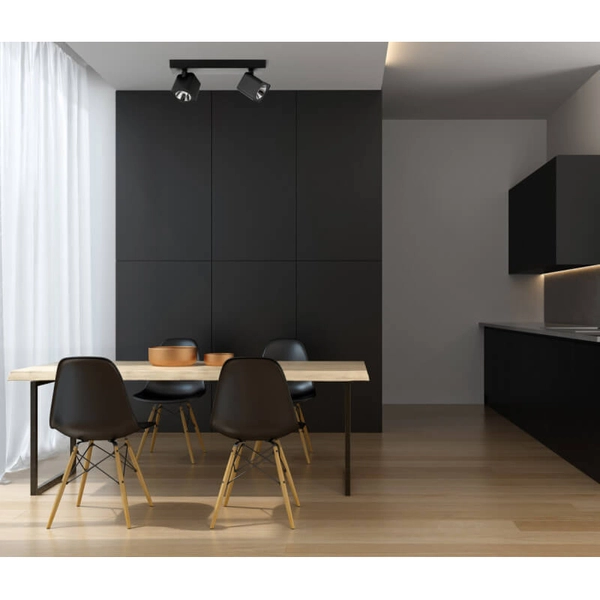 Gabinetowa lampa sufitowa Aveiro LED 10W reflektorki czarne