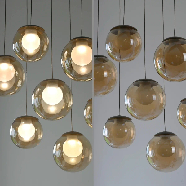 Lampa wisząca sterowana pilotem POPUP brązowa 2587-97 7x3W LED 2200-5000K z regulacją barwy
