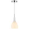 Wisząca lampa szkło nad stół biała chrom Soho OUTLET