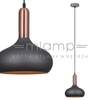Industrialna LAMPA wisząca QUESMO MDM-3029/1 GR+RC Italux metalowa OPRAWA zwis loft miedź szary