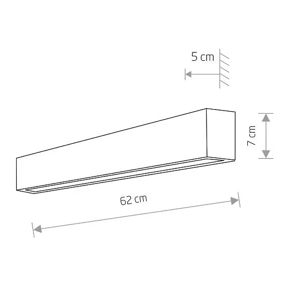 Nowoczesny kinkiet STRAIGHT 7568 LED 11W 3000K biały
