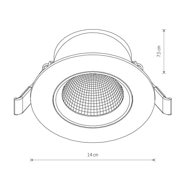 Punktowa lampa do kuchni Egina 10556 Nowodvorski LED 15W 4000K okrągła biała