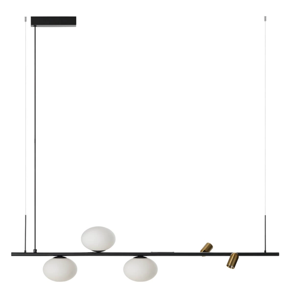 Lampa zwisowa TRASIMENO AZ5640 Azzardo LED/G9 10W 3000K czarna złota biała