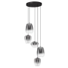 Wisząca lampa do salonu JAREVIA LE45123 LED 18W 3000K kaskada szara