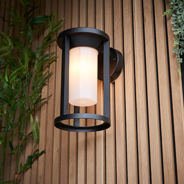 Elewacyjna lampa tuba Braden 96916 IP44 czarny biały