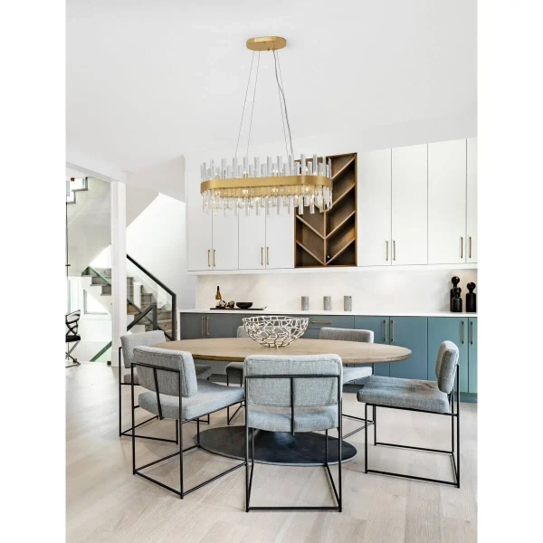 Glamour lampa wisząca CHOLULA LE42909 do pokoju kryształ złota
