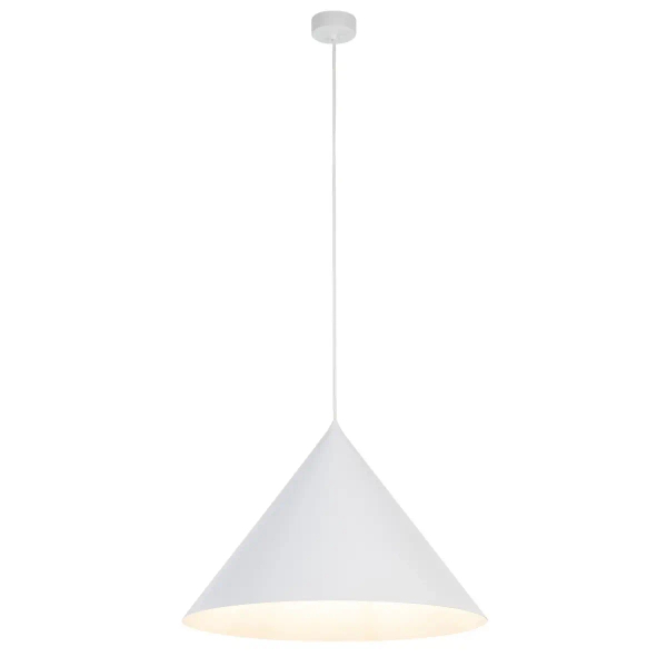 Wisząca lampa nad stół CONO 10010 stożkowa biały