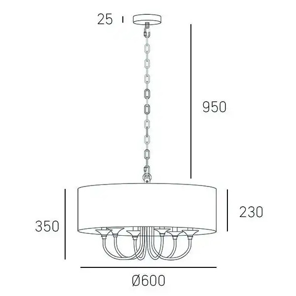 Abażurowa LAMPA wisząca ABU DHABI P06512WH Cosmolight klasyczny zwis do salonu biały