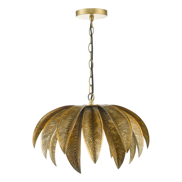 Lampa wisząca liście Cara CAR0135 jadalniana złoty