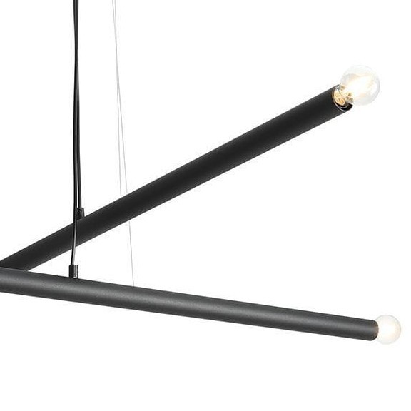 Wiszące tuby TUBO 1072L1 Aldex metalowe nad stół czarne
