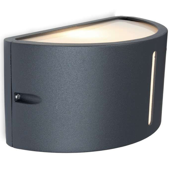 Ogrodowa LAMPA ścienna BONN 6330401118 Lutec elewacyjna OPRAWA outdoor półokrągła IP54 grafitowa