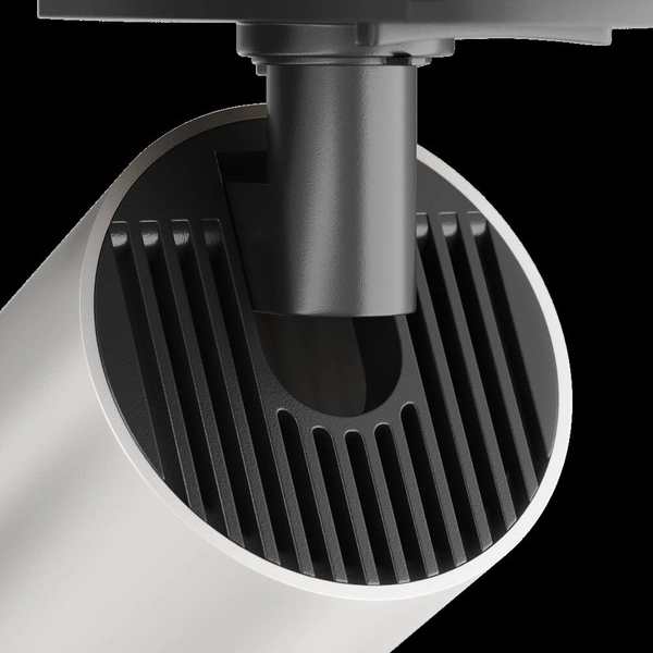 1-obwodowa lampa sufitowa Focus TR020-1-U-GU10-BS do szyny srebrny czarny