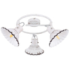 Prowansalska LAMPA sufitowa JOWITA 54050-3 Globo reflektorowa OPRAWA shabby biała czarna