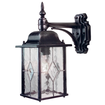 Latarnia na elewację Wexford WX2 Elstead zewnętrzna retro szklana czarna