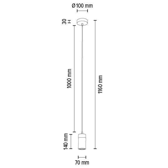 Drewniana LAMPA wisząca ANNICK 1419104 Britop loftowa OPRAWA zwis tuba