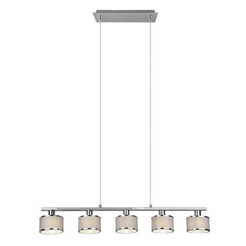 Sypialniana lampa wisząca Karpun 311600506 metal tkanina srebrny