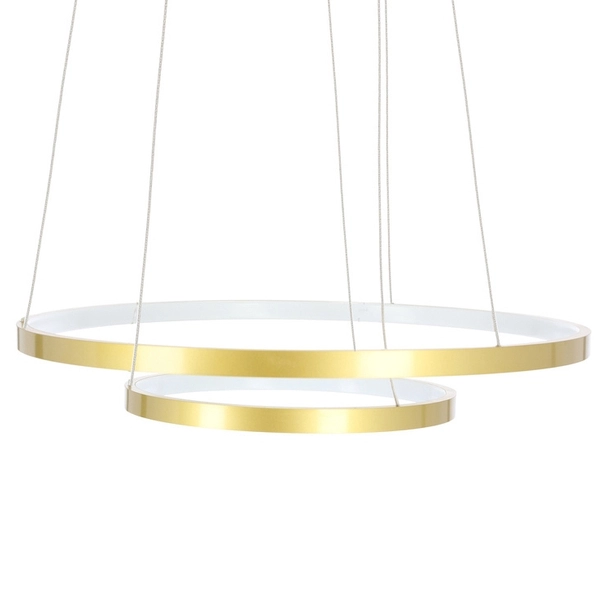 Lampa wisząca LED Lune 32-76281 Candellux 40W pierścienie ringi złote
