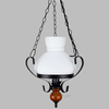 Rustykalna LAMPA wisząca PETRONEL 7076 Rabalux stylizowany zwis OPRAWA  drewno orzech biała rustic
