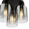 Industrialna sufitowa lampa Savannah SAV5322 szklane tubki czarne