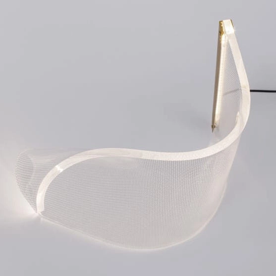 Stoowa LAMPKA modernistyczna CALI LE41367 Luces Exclusivas stojąca LAMPKA na biurko LED 6W 3000K falująca złota